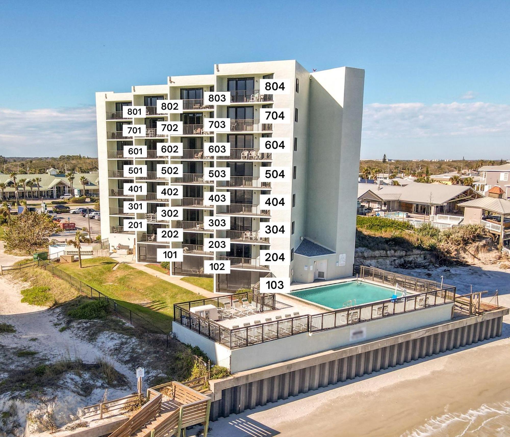 Ocean View With A Beachfront Pool At Ocean Trillium Condo ~ 403 New Smyrna Beach Exterior photo